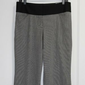 EXPRESS BLACK TWEED EDITOR FLARE PANTS 12R WIDELEG